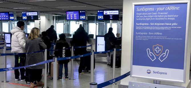 SunExpress, uçuş öncesi antijen testi denemelerine başladı