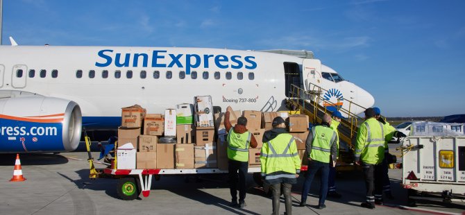 Almanya’dan SunExpress öncülüğünde 450 ton yardım malzemesi getirildi