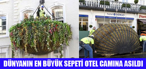 300 KİLO AĞIRLIĞINDA ÇİÇEK SEPETİ