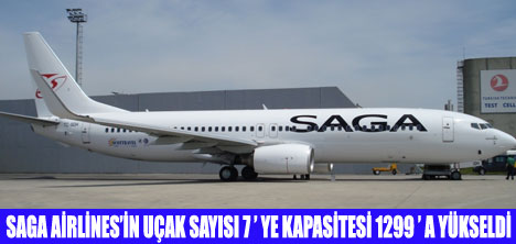 SAGA AİRLİNESİN UÇAK FİLOSU BÜYÜYOR