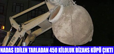 TARLADAN BİZANS KÜPÜ ÇIKTI