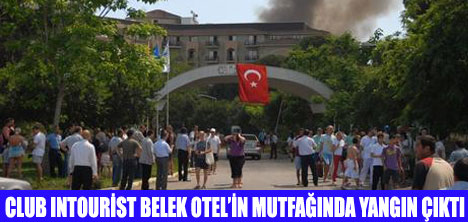 OTEL MUTFAĞINDAKİ YANGIN  KORKUTTTU