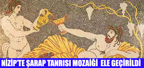 ŞARAP TANRIÇASI MOZAİĞİ BULUNDU