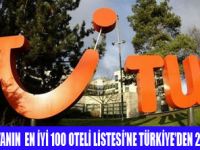 TUINİN LİSTESİNDE TÜRKİYEDEN 20 OTEL