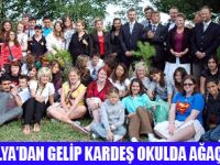 KARDEŞ OKULA AĞAÇ DİKTİLER