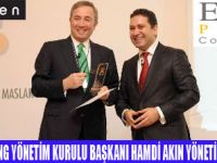 HAMDİ AKIN YÖNETİM ÖDÜLÜ ALDI