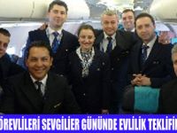 EVLİLİK TEKLİFİNE BULUTLAR ŞAHİT OLDU