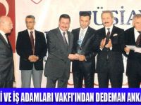 TÜSİAVDAN ANKARA DEDEMANA ÖDÜL