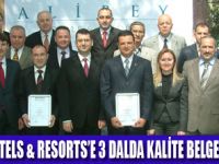 ALİ BEY HOTELS & RESORTSE İSO BELGESİ