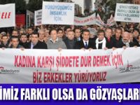 ŞİŞLİLİ ERKEKLER KADINA KARŞI YÜRÜDÜ