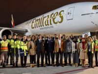 Emirates’in Boeing 777-300 uçağı İSG’ye indi