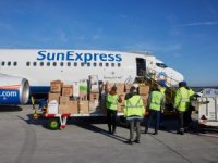 Almanya’dan SunExpress öncülüğünde 450 ton yardım malzemesi getirildi