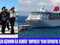 BODRUMA GEMİ İLE 1500 TURİST GELDİ