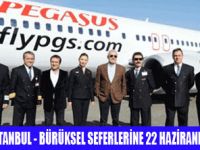 PEGASUS İSTANBUL- BÜRÜKSEL SEFERELERİNE BAŞLIYOR